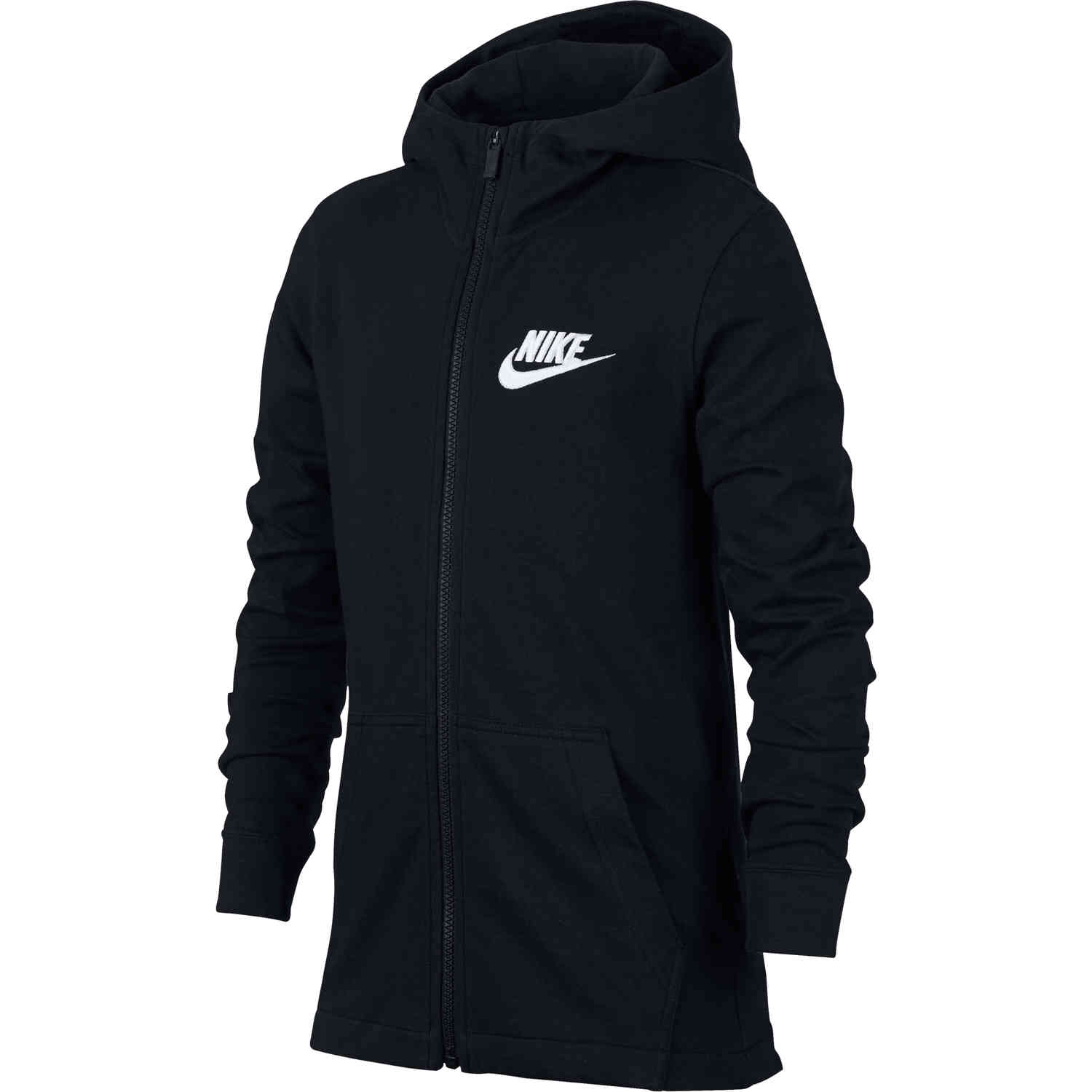 Kids Nike Sportswear Full-zip Hoodie - Black - SoccerPro