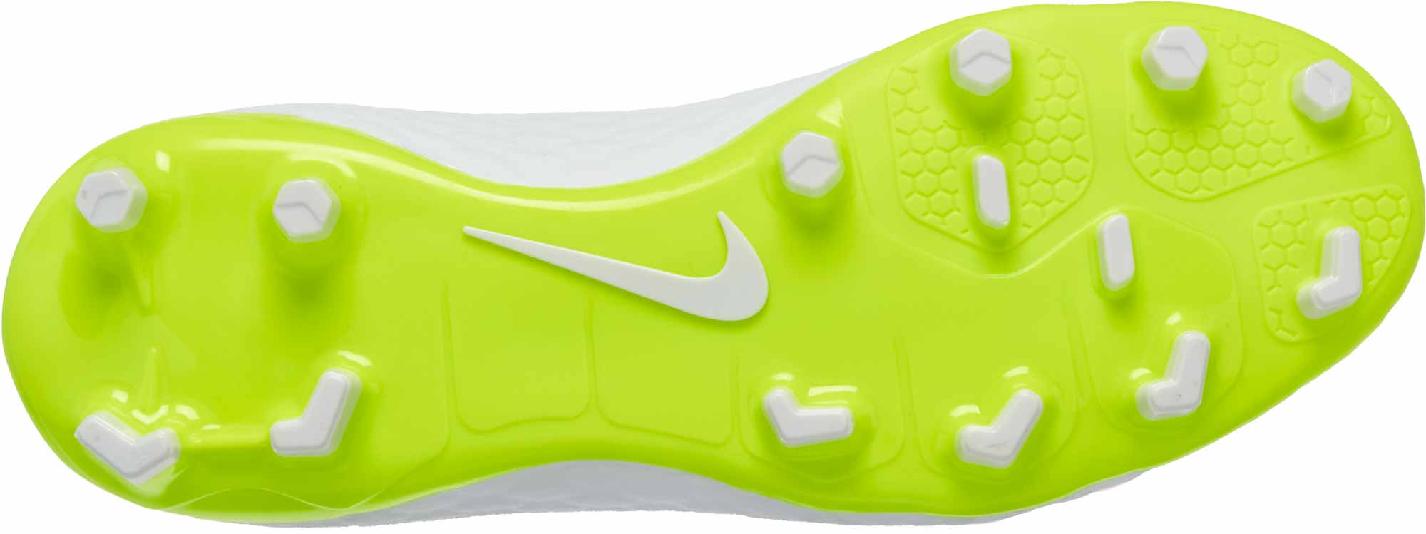Nike Hypervenom Phantom III Academy DF FG Youth - White/Metallic Cool Grey/Volt - SoccerPro