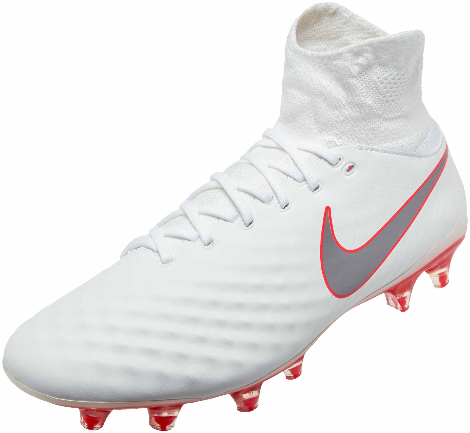 Nike Magista Obra II Pro DF FG - White/Metallic Cool Grey - SoccerPro