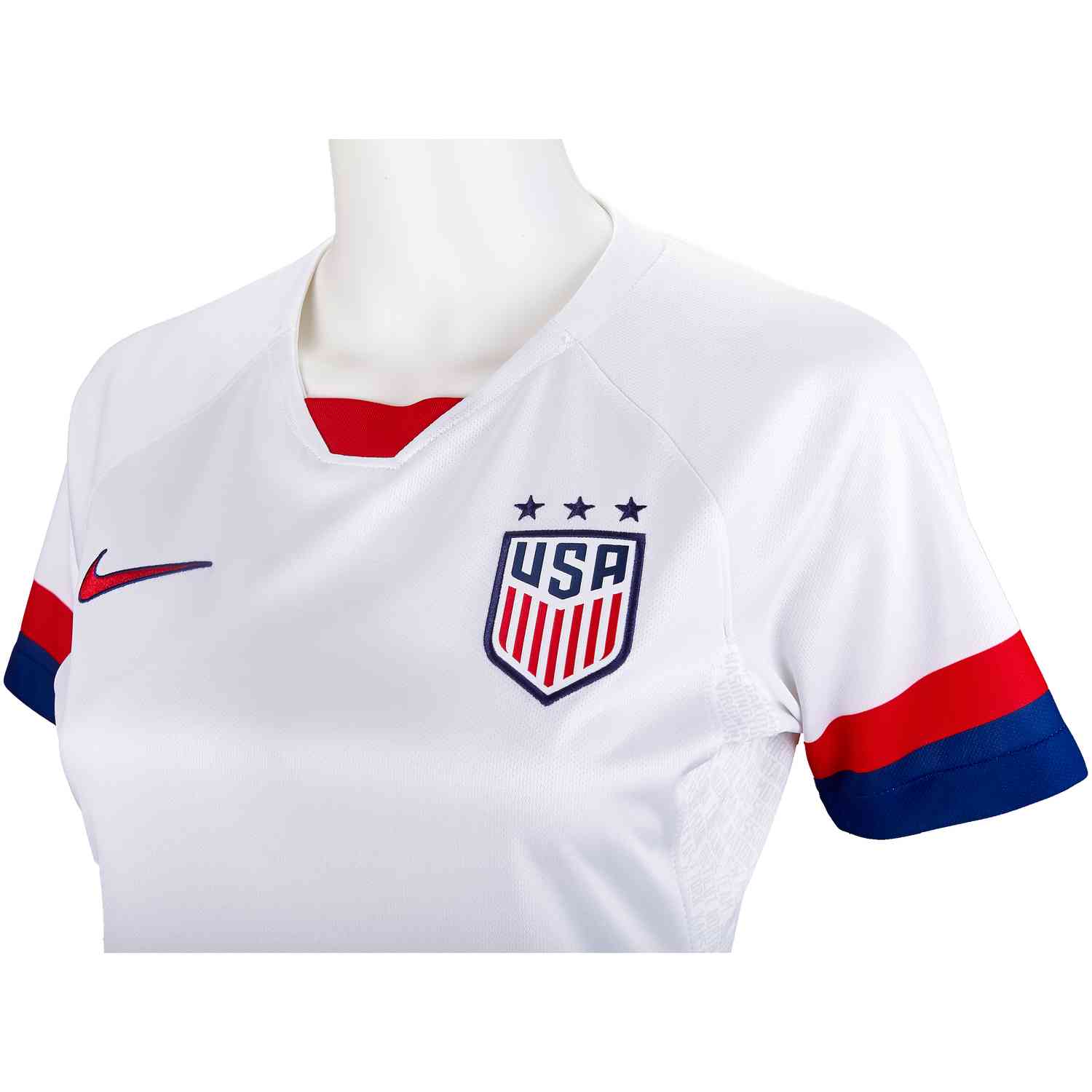 Nike USWNT Men's 2019 Home Stadium Jersey (White/Blue Void/University Red) - Adult Small