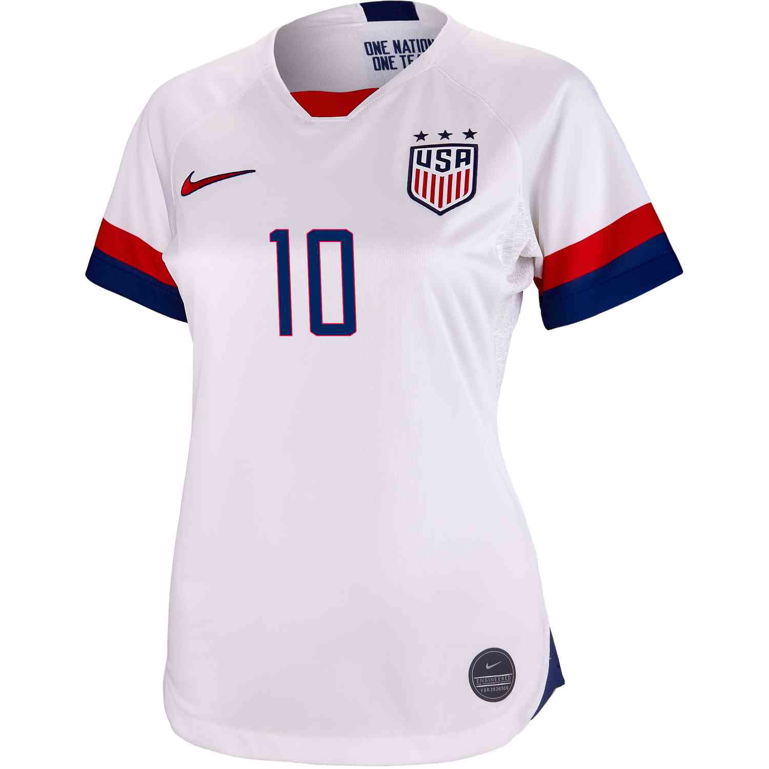 Nike Womens USA Carli Lloyd #10 Player Cut Jersey (Home 16/17