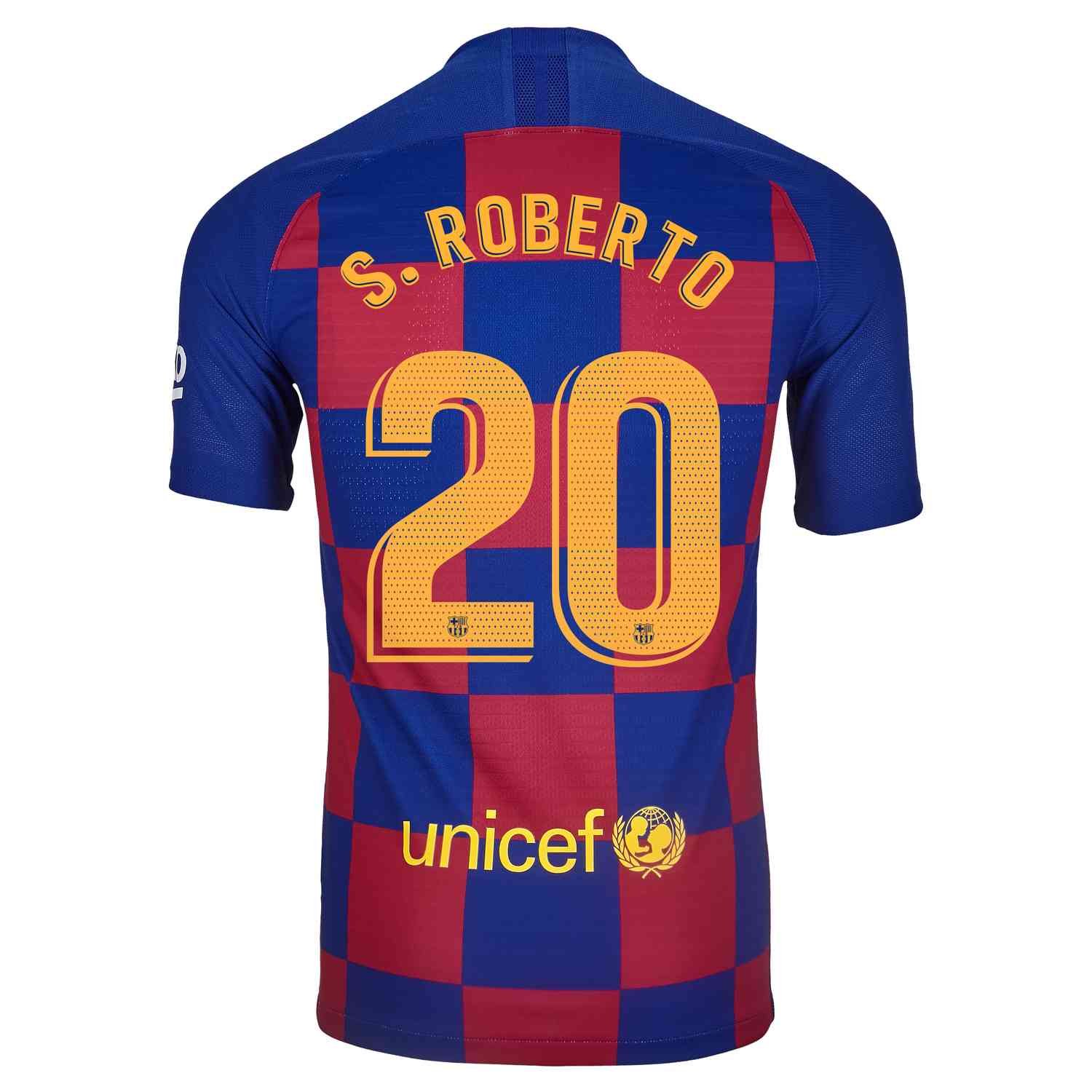 Doblez longitud Charlotte Bronte 2019/20 Nike Sergi Roberto Barcelona Home Match Jersey - SoccerPro