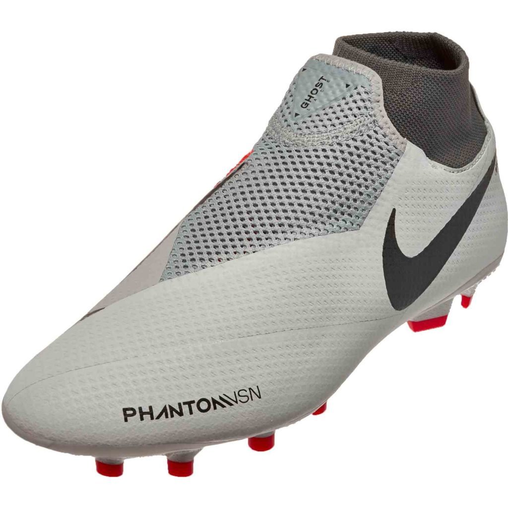 Nike Phantom Vision Pro Fg - Pure Platinum Black Light Crimson Dark 