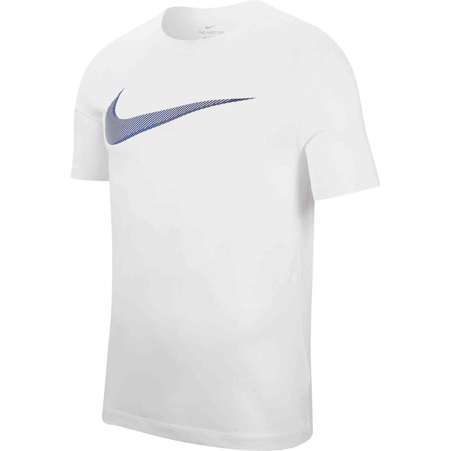 Nike Dri-Fit Cotton Swoosh Tee - White - SoccerPro