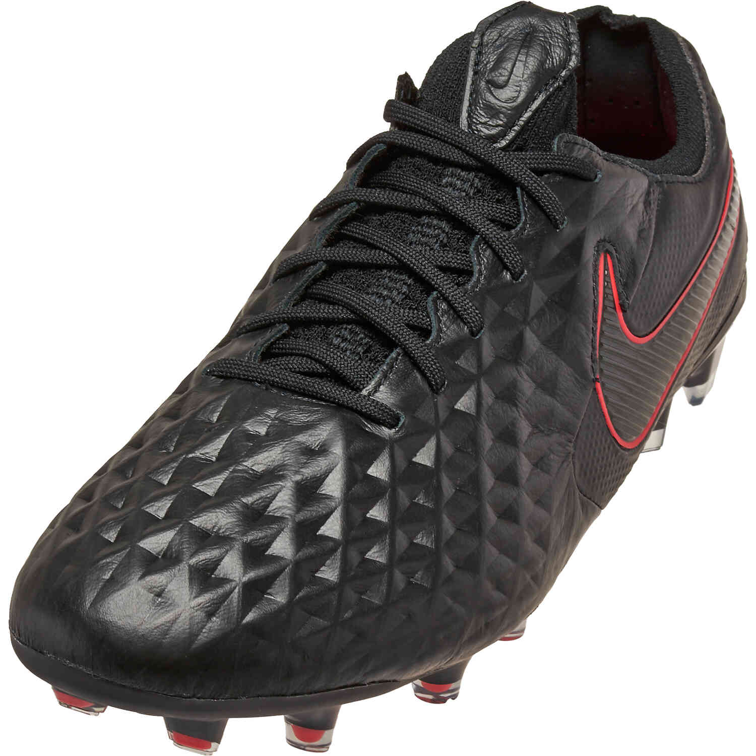 nike tiempo red and black