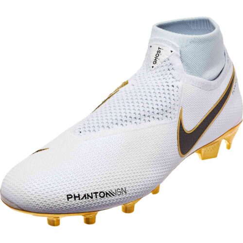 white and gold nike soccer cleats