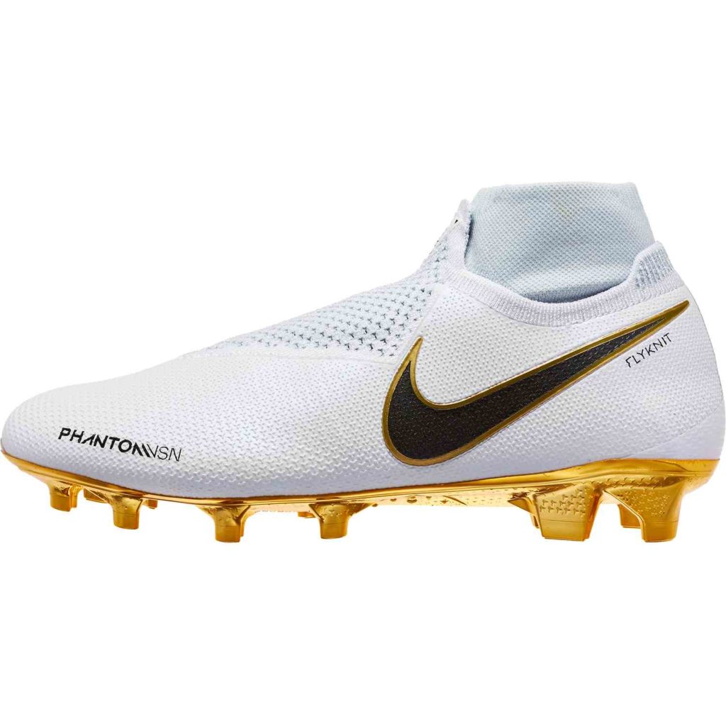 Nike Phantom Vision Elite FG - LTD - White/Metallic Gold - SoccerPro