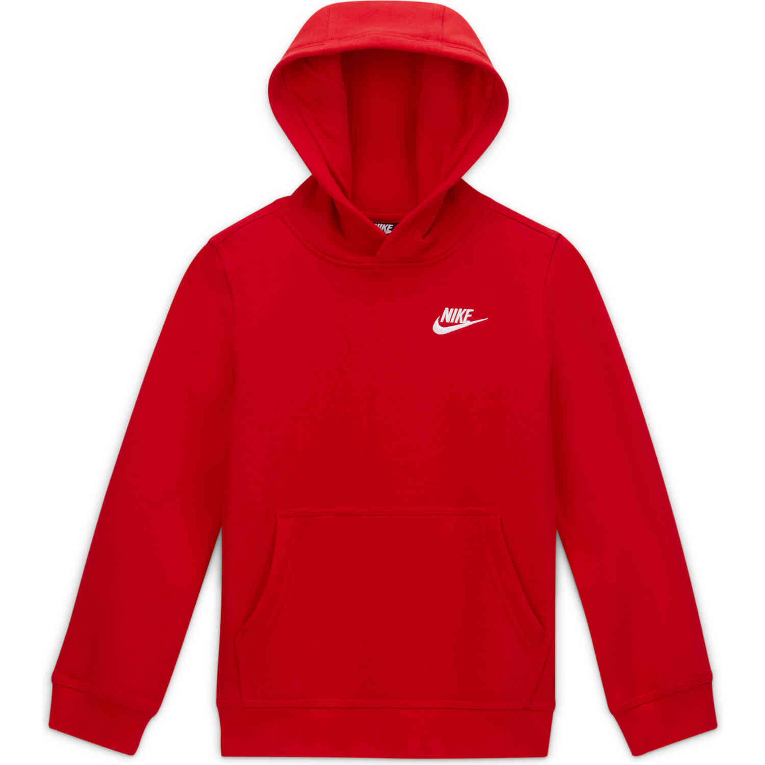 Kids Nike Sportswear Pullover Hoodie - University Red - SoccerPro