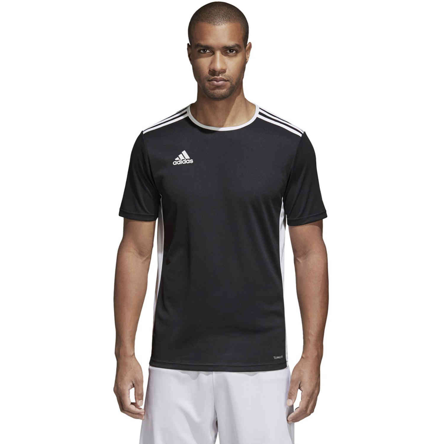 adidas Entrada 18 Jersey - Black - SoccerPro
