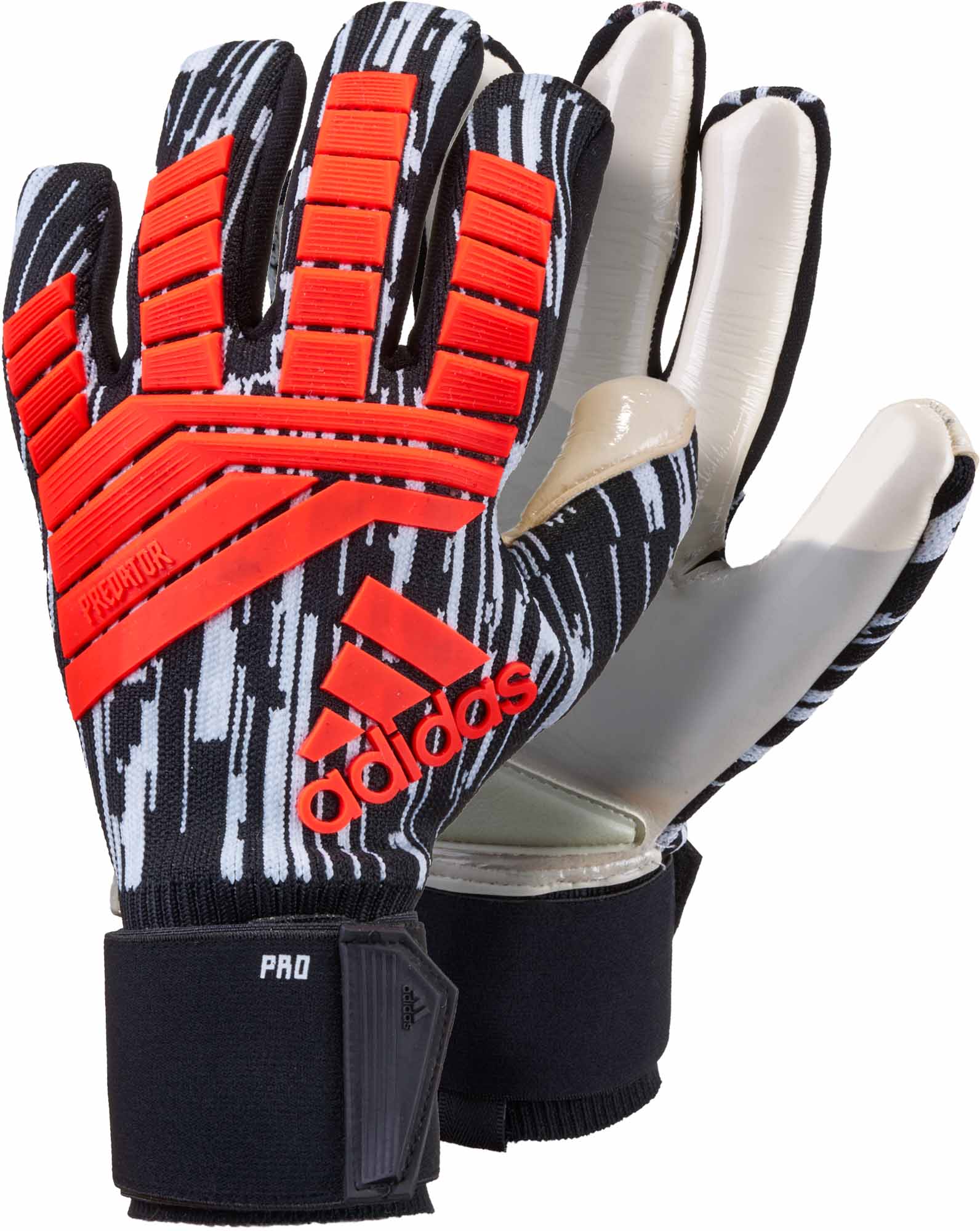 red and black goalkeeper gloves