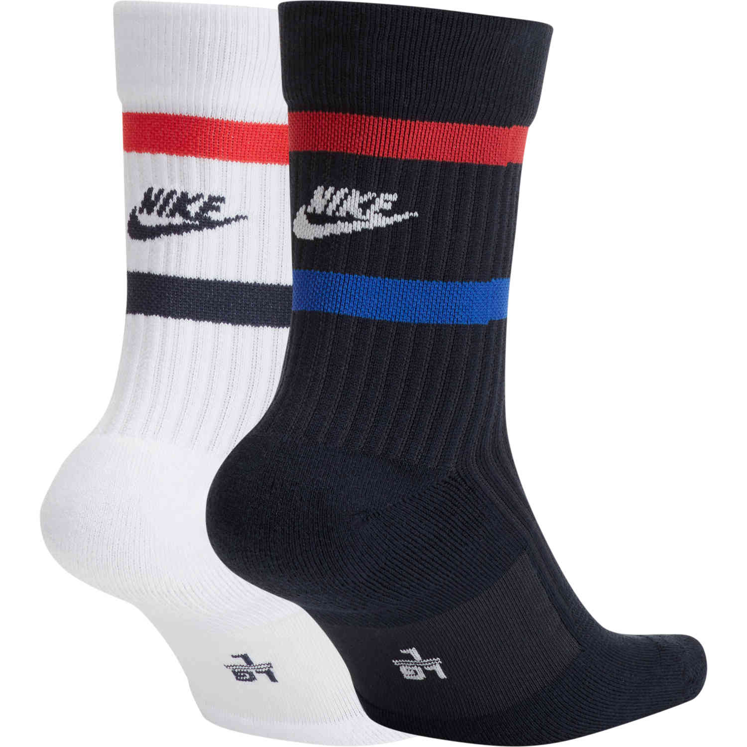 Nike USA Crew Socks - Dark Obsidian & Speed Red - 2-Pair - SoccerPro