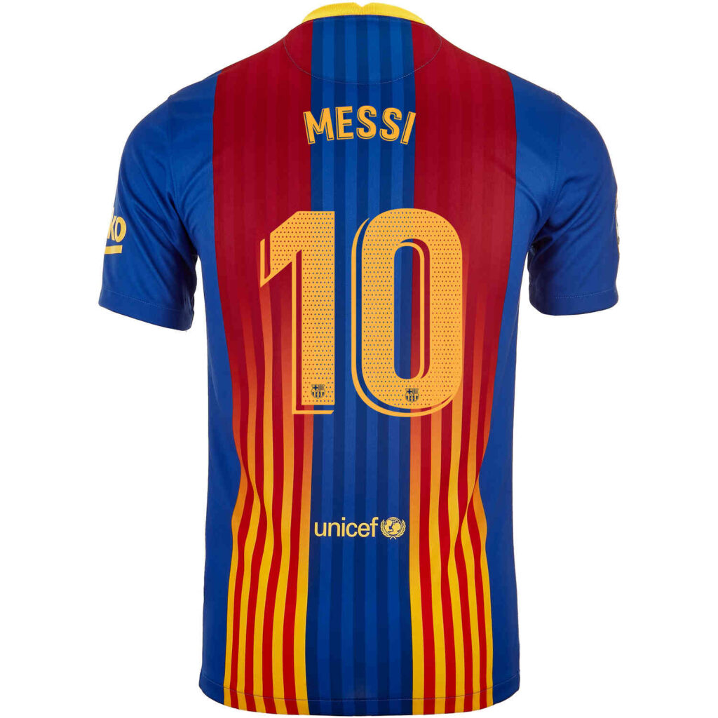 2020/21 Kids Nike Lionel Messi Barcelona El Clasico Jersey - SoccerPro