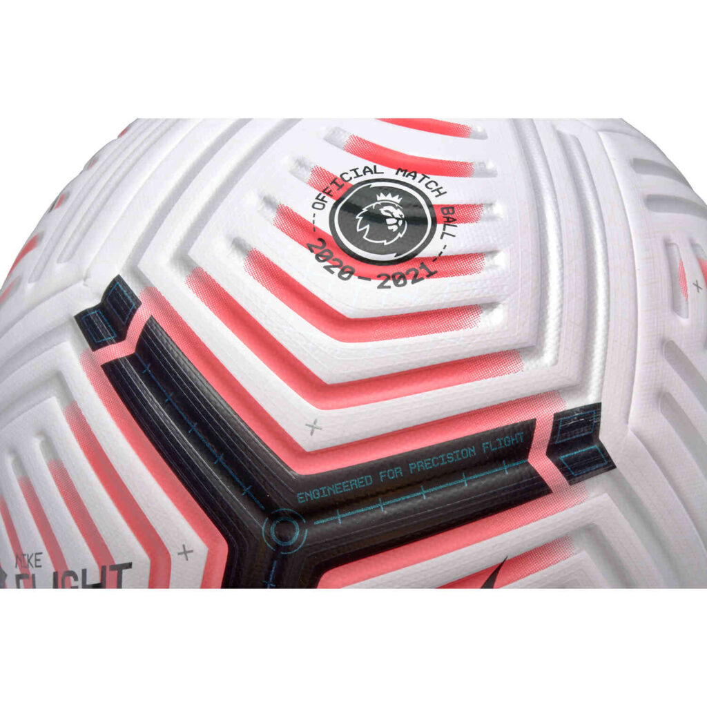 Nike Premier League Flight Official Match Soccer Ball White And Laser