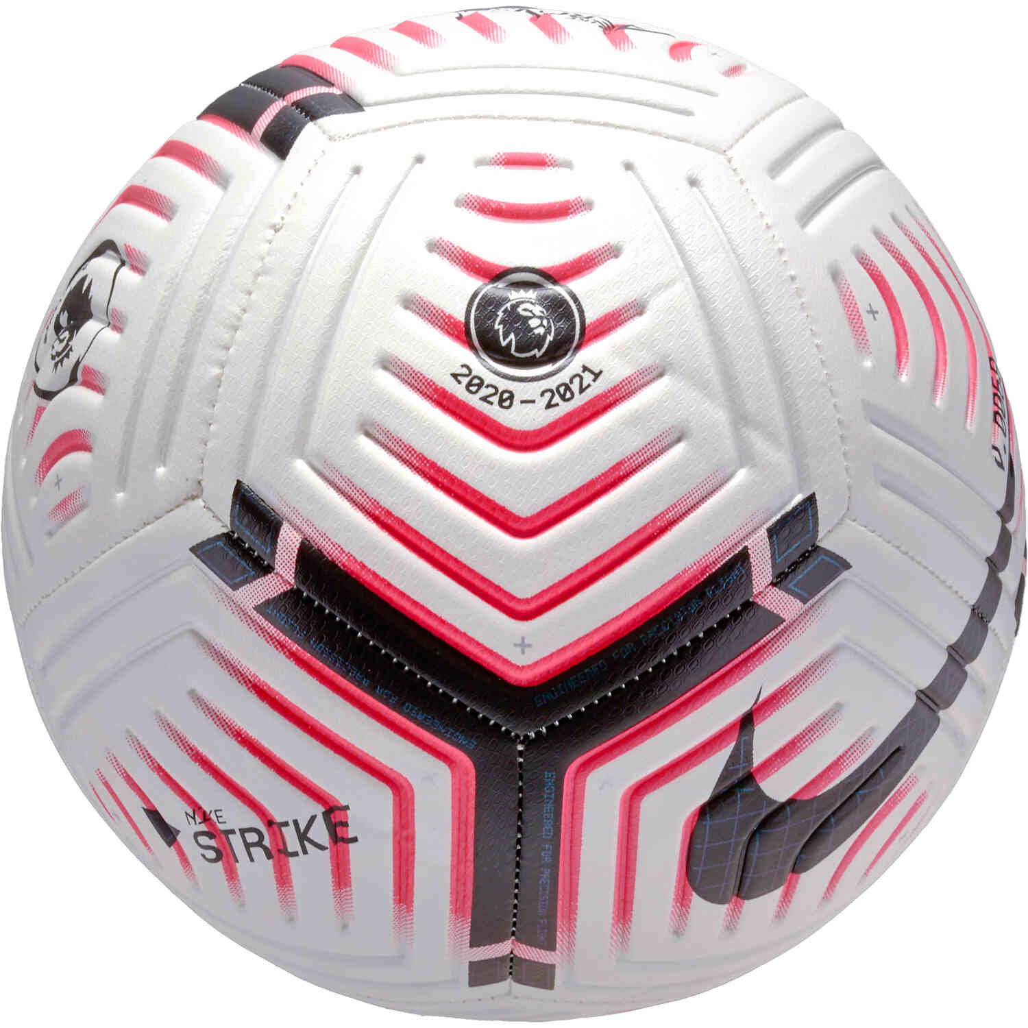 Nike Premier League Strike Soccer Ball - White & Laser Crimson with ...