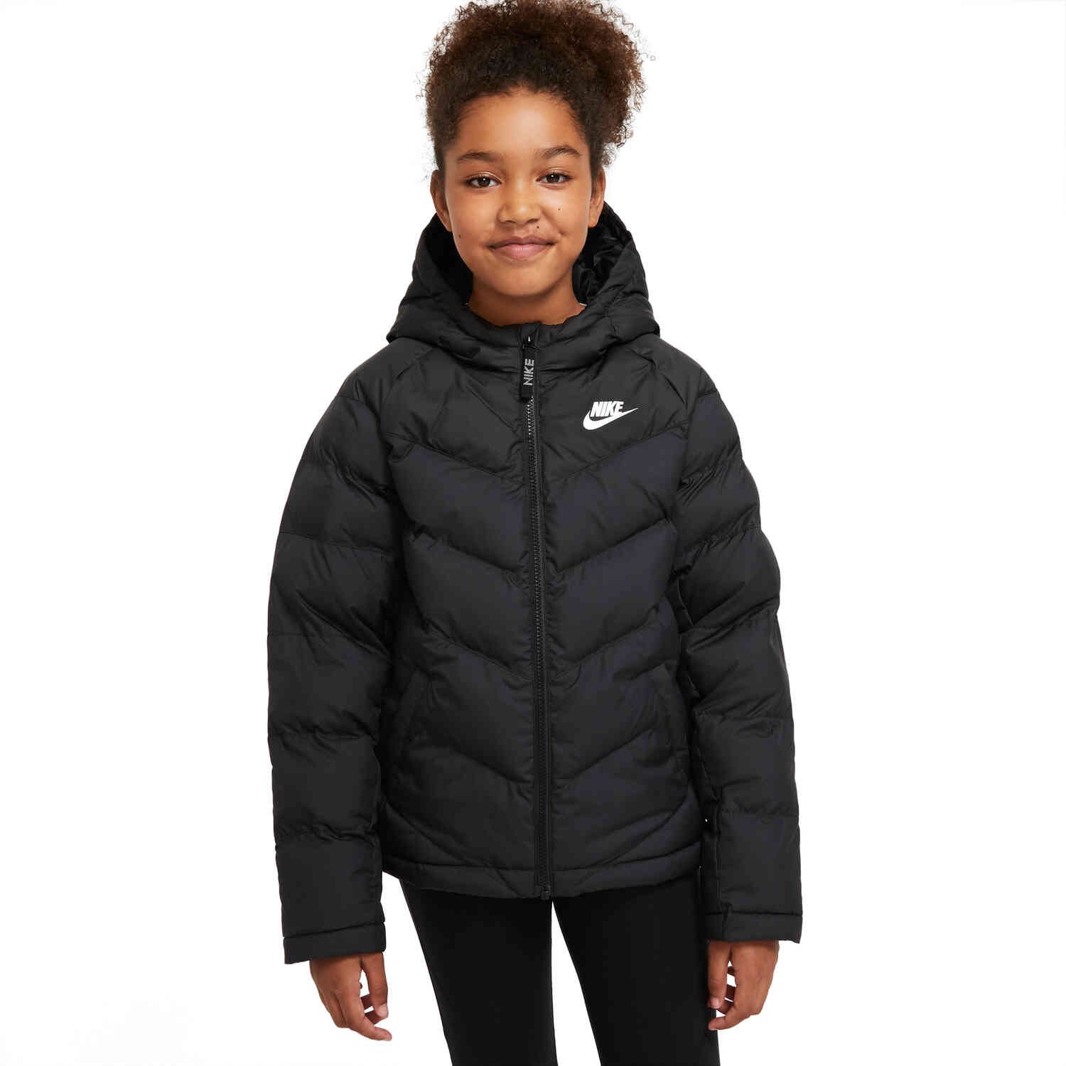 brandwond reinigen Soedan Kids Nike Sportswear Synthetic Fill Jacket - Black/Black/Black/White -  SoccerPro