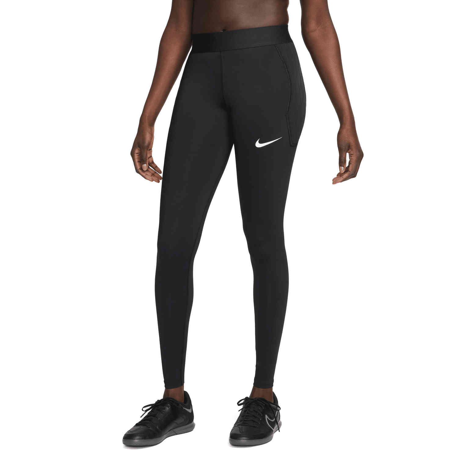 Womens Nike Guardian Goalkeeper Tights - Black & Black with White ...