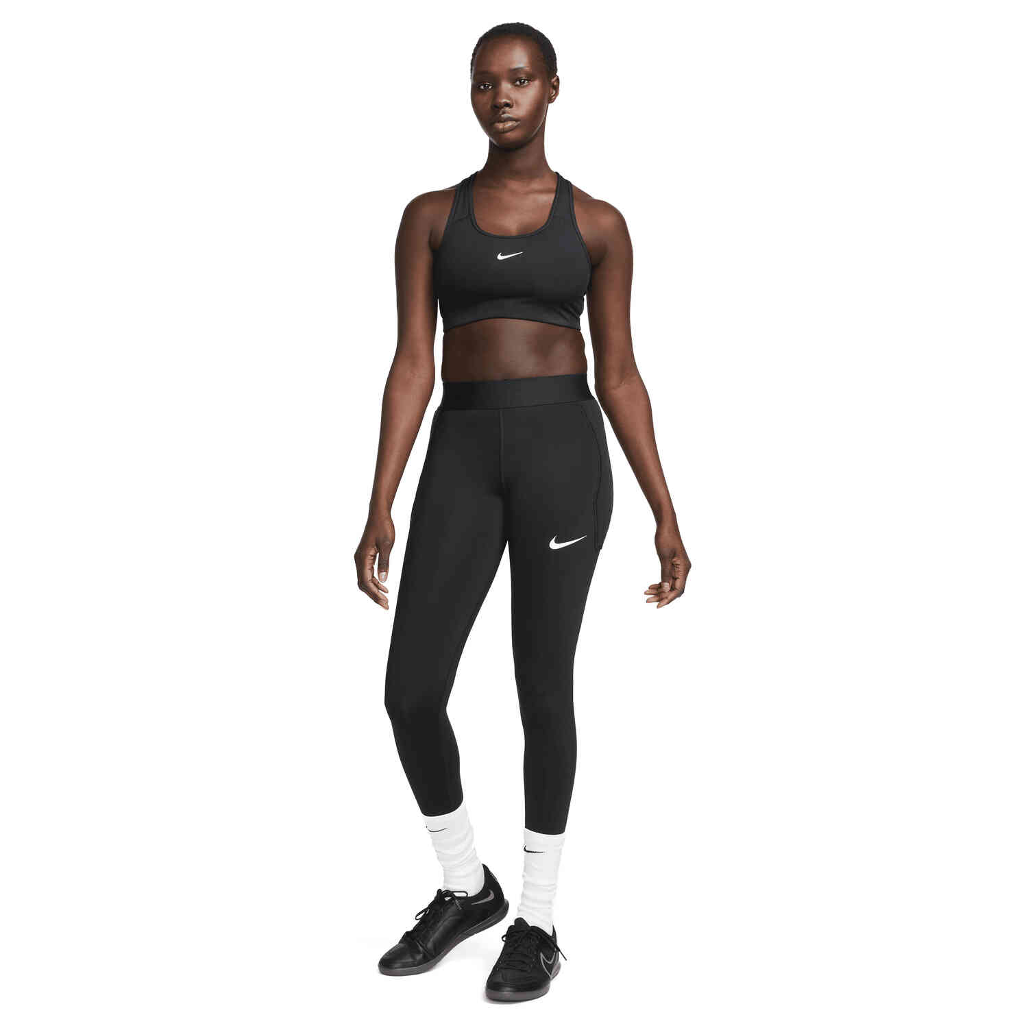 Womens Nike Guardian Goalkeeper Tights - Black & Black With White 