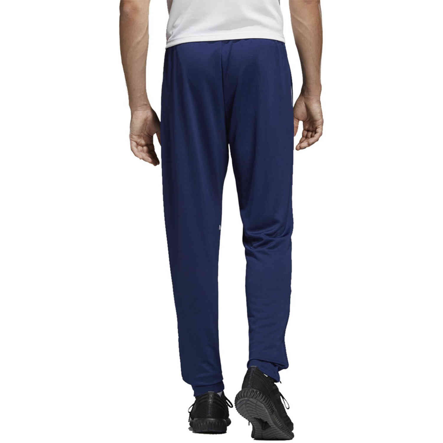 adidas Core 18 Training Pants - Dark Blue/White - SoccerPro