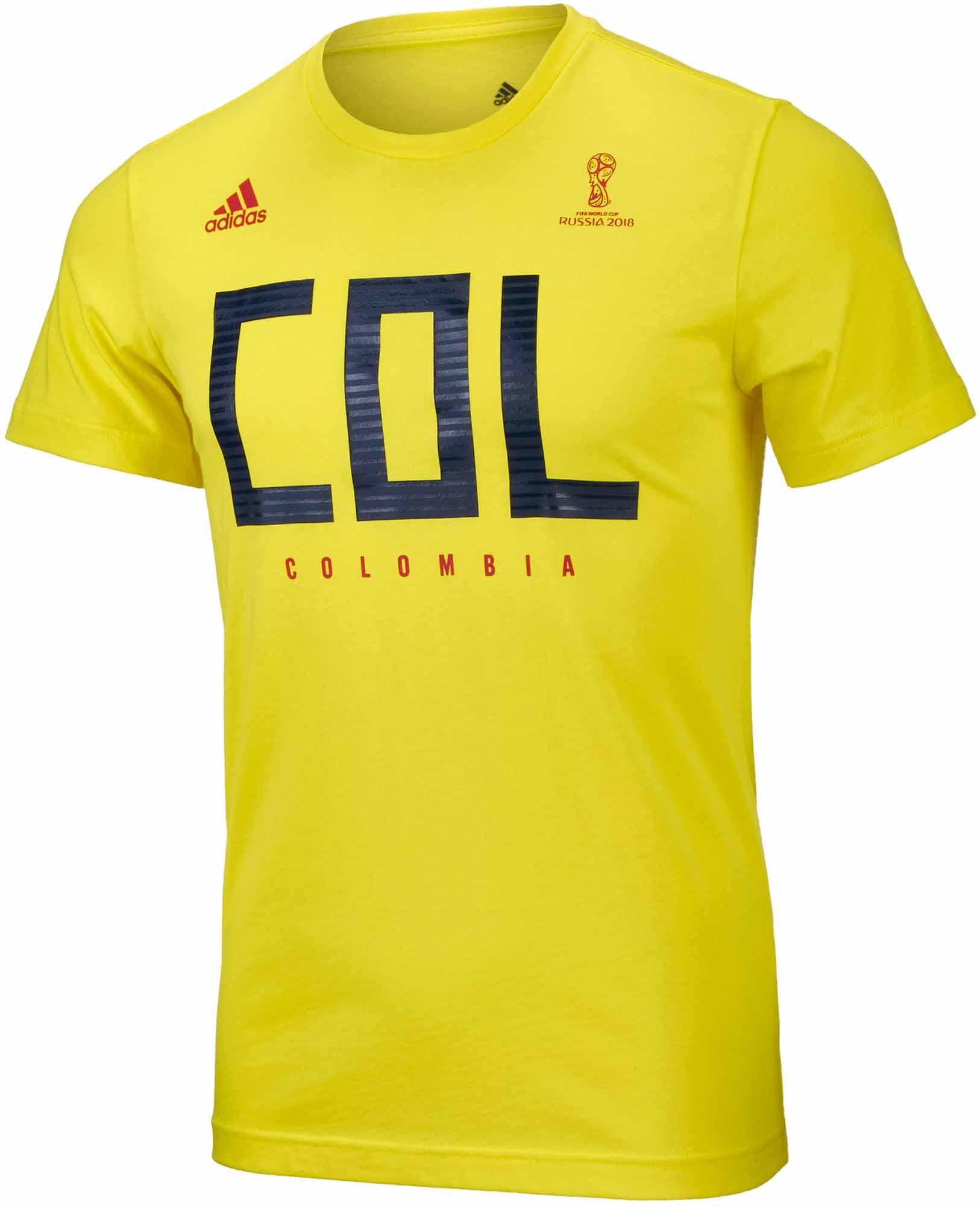 Visible flexible Pronunciar adidas Colombia Tee - Bright Yellow - SoccerPro