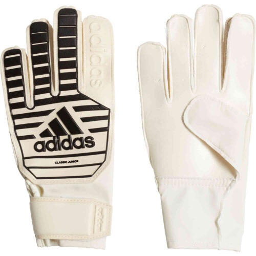 adidas Classic Goalkeeper Gloves - Youth - White/Black - SoccerPro