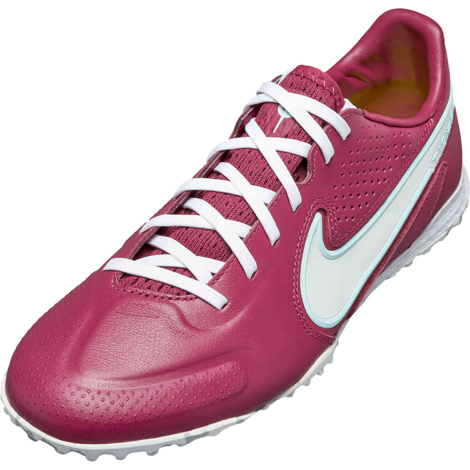 spijsvertering Geniet De schuld geven Nike Tiempo Legend 9 Pro TF - Rosewood & White with Glacier Blue with Pink  Foam - SoccerPro