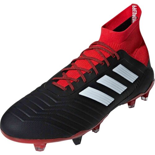 adidas Predator 18.1 FG - Black/White/Red - SoccerPro