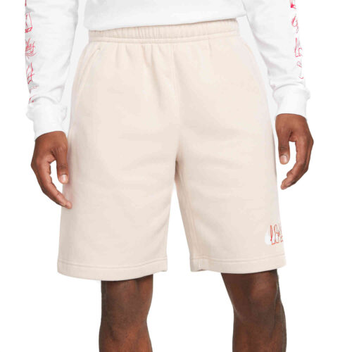 Nike Club America LA Fleece Shorts - Desert Sand/White