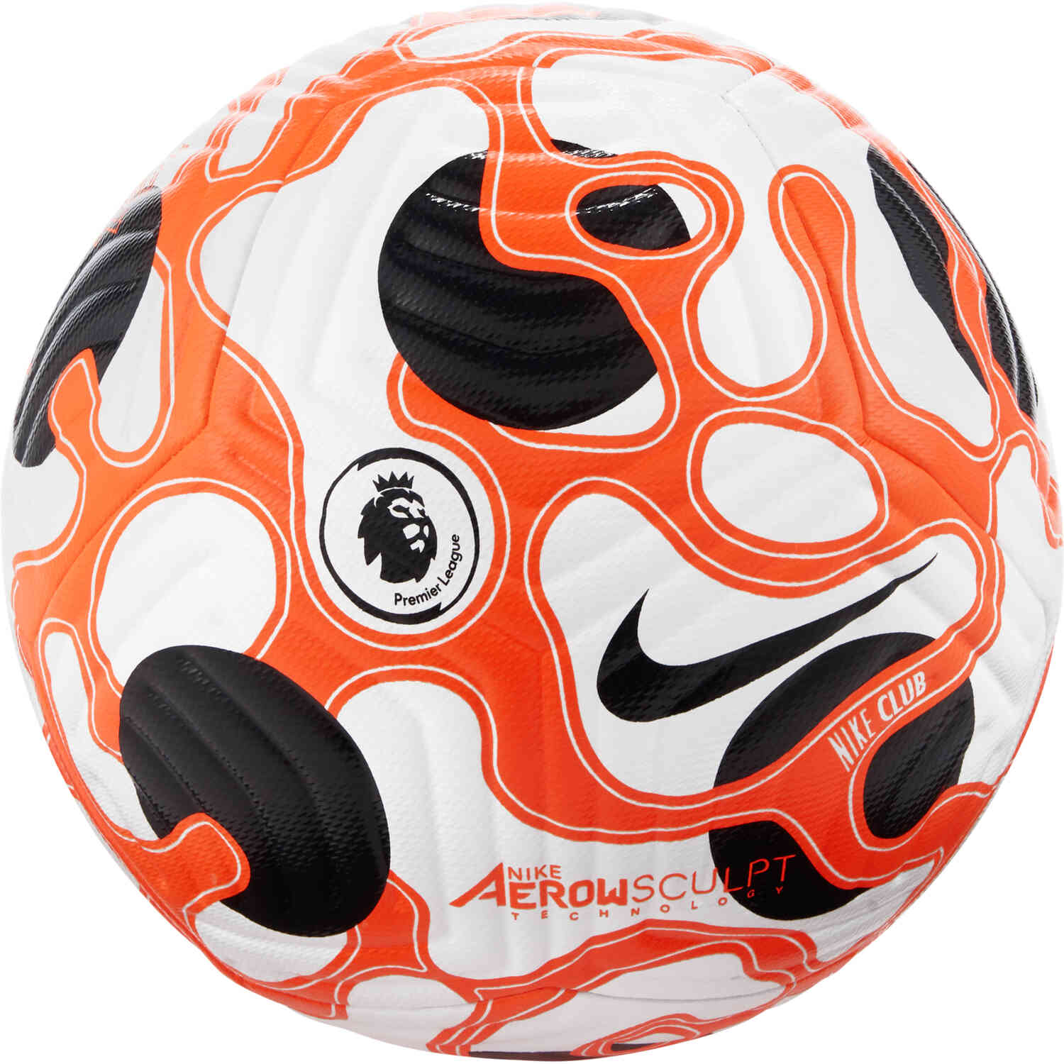 Nike Premier League Club Soccer Ball - White & Hyper Crimson with Black ...