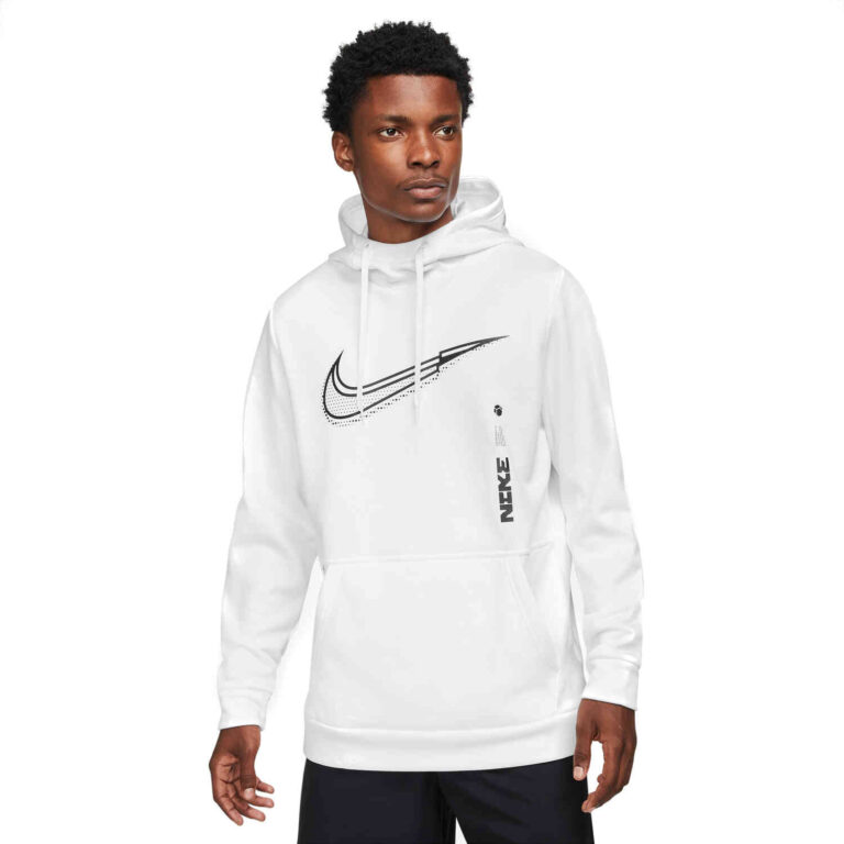 Nike Therma-FIT Hoodie - White/Black - SoccerPro