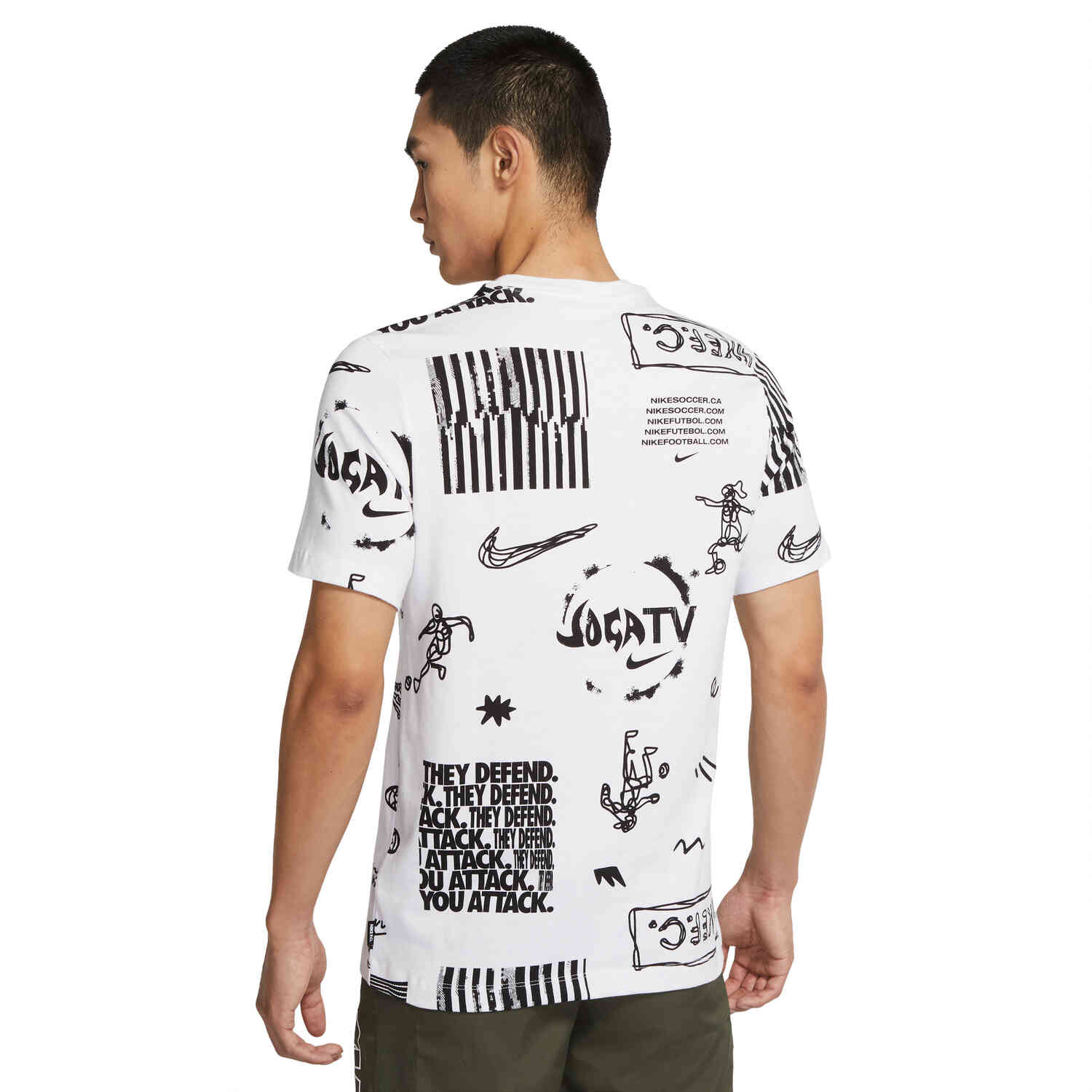 Nike FC Lifestyle All over Print Tee - White - SoccerPro
