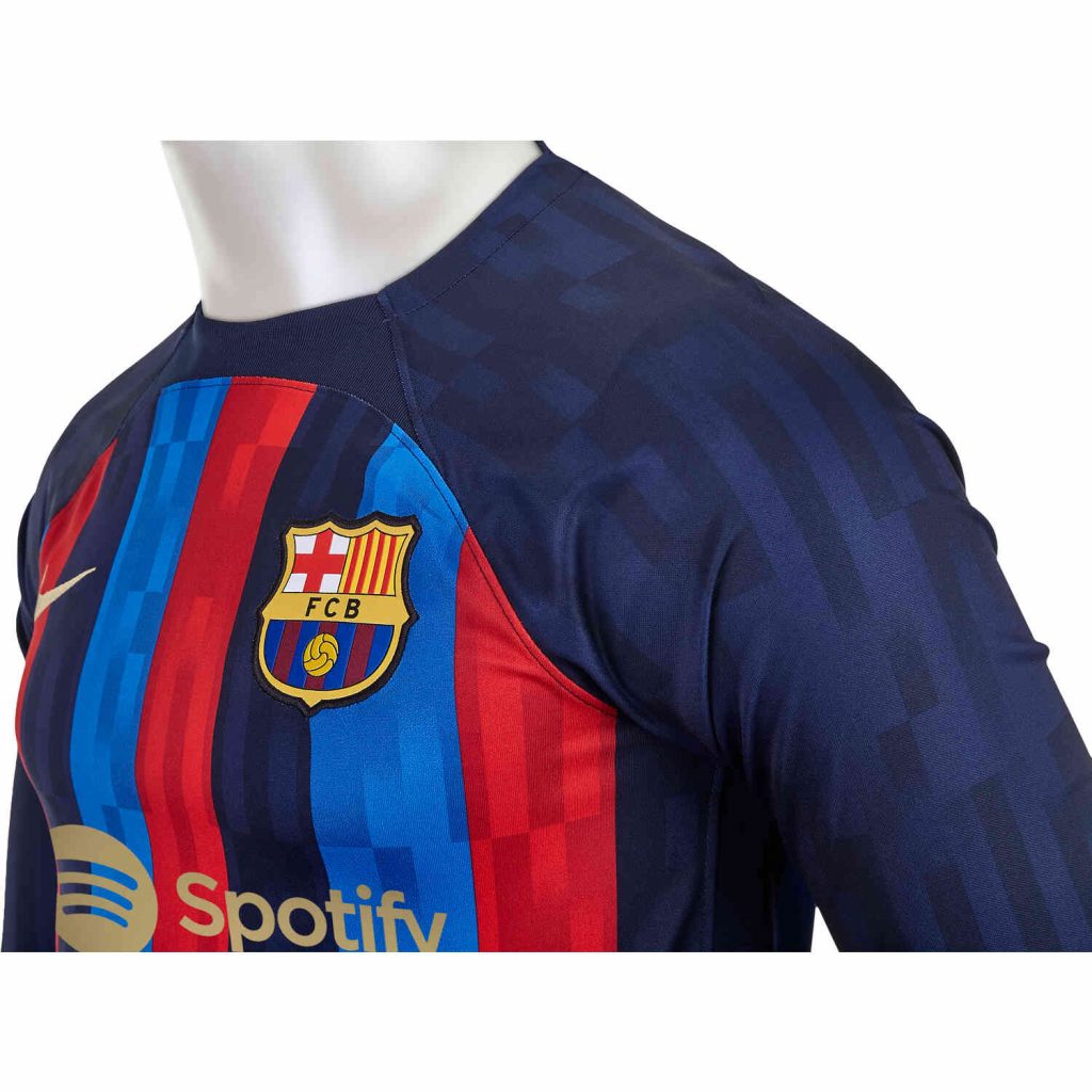 2022/23 Nike Frenkie de Jong Barcelona L/S Home Jersey - SoccerPro