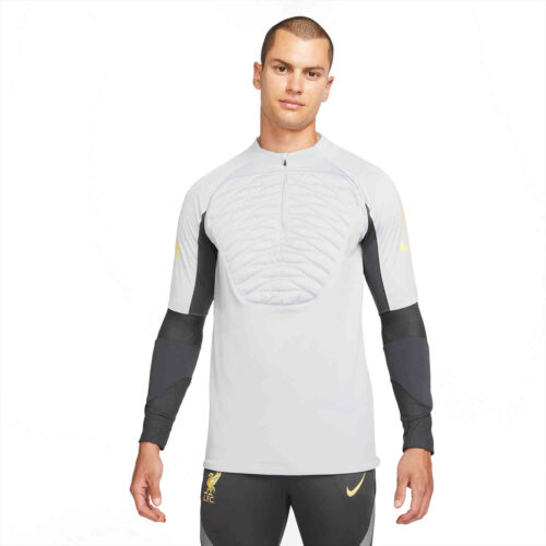 Nike Liverpool Winter Warrior Drill Top - Wolf Grey/Anthracite/Chrome Yellow