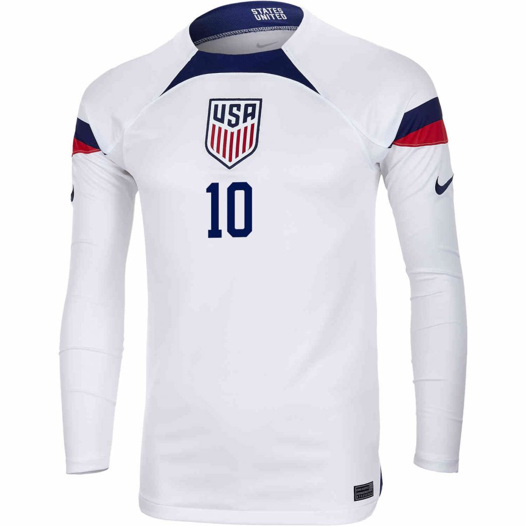 2022 Nike Christian Pulisic USA Home Jersey - SoccerPro