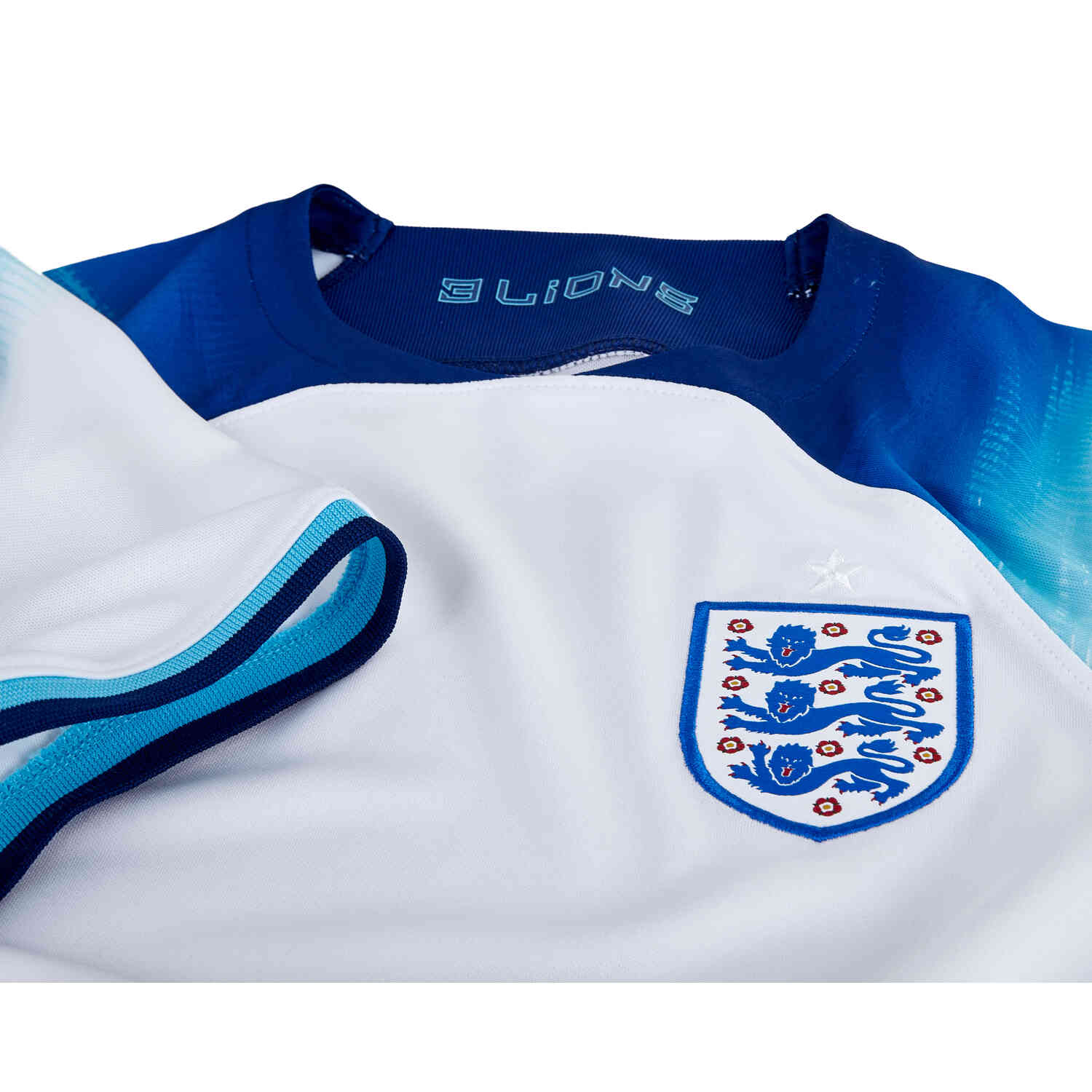 Nike England Authentic Match Harry Kane Home Jersey 22/23 w/ World Cup 2022 Patches(White/Blue Fury/Blue Void) Size M