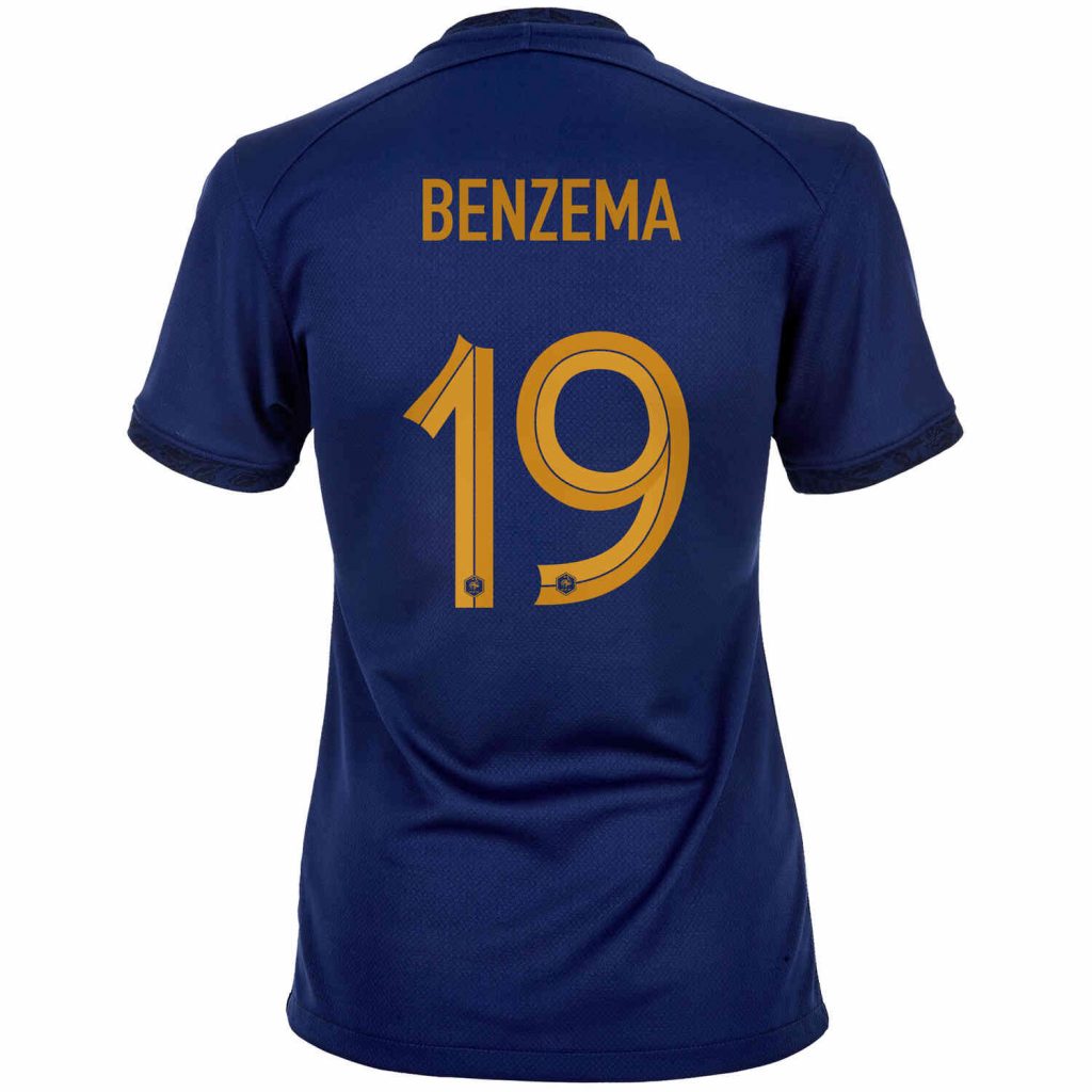 2022 Womens Nike Karim Benzema France Home Jersey - SoccerPro