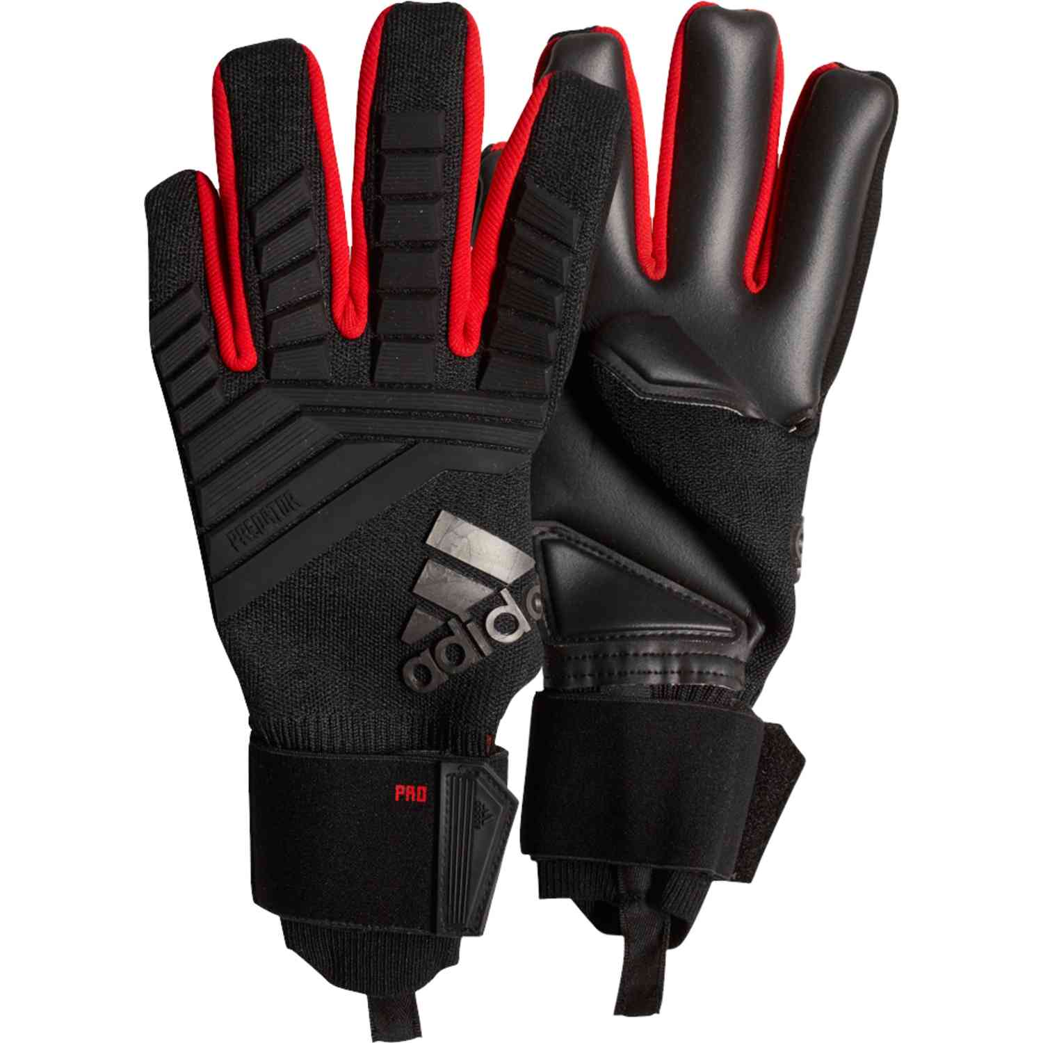 Arrestar referencia ruido adidas Predator Pro Goalkeeper Gloves - Black/Active Red - SoccerPro