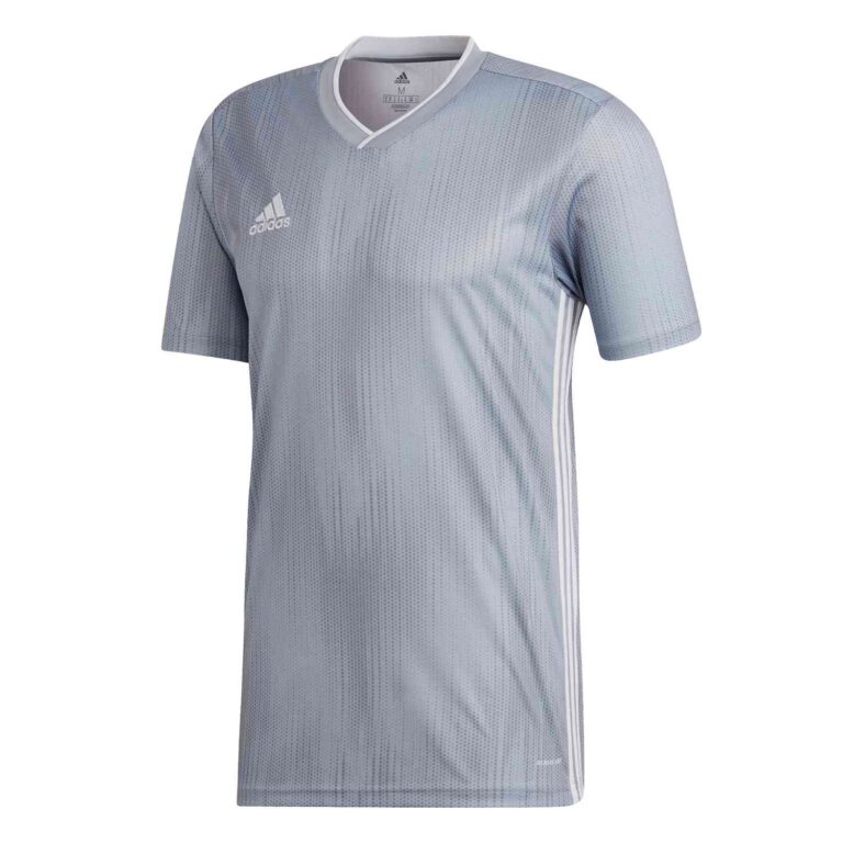 adidas Tiro 19 Jersey - Light Grey/White - SoccerPro