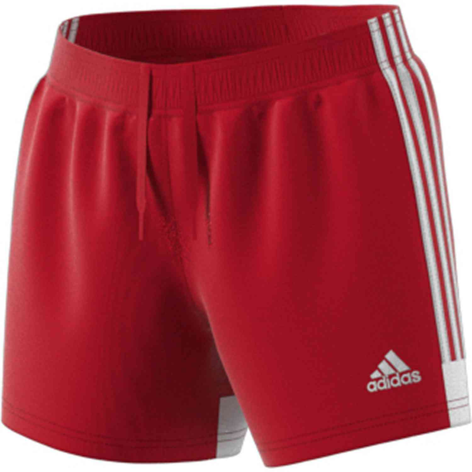 womens red adidas shorts