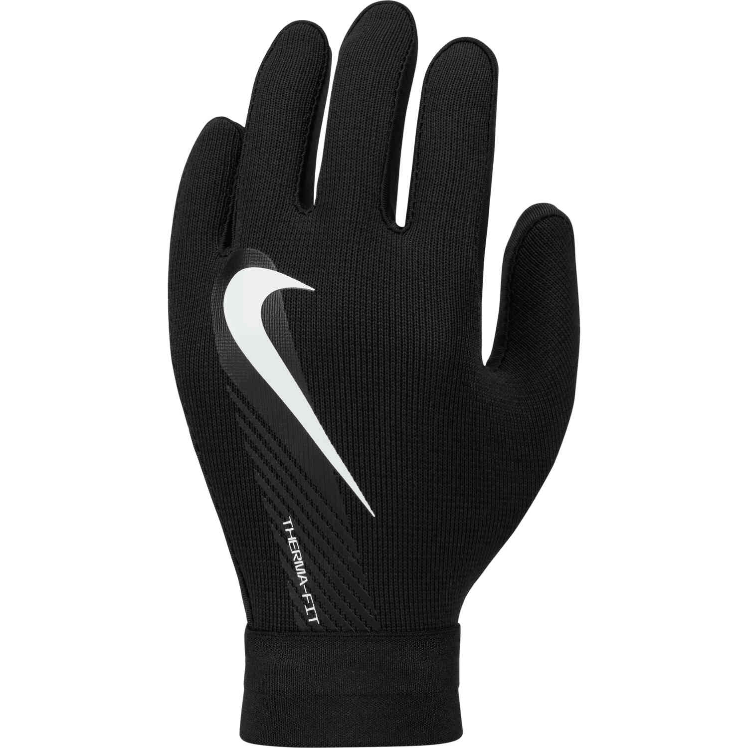 Kids Nike Academy Thermafit Fieldplayer Gloves - Black & White - SoccerPro