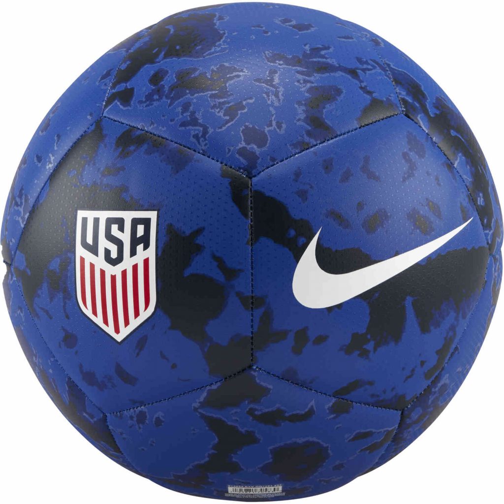 Nike USA Pitch Soccer Ball - Bright Blue & Dark Obsidian with White ...
