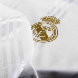 adidas Real Madrid L/S Retro Jersey - White/Black - SoccerPro