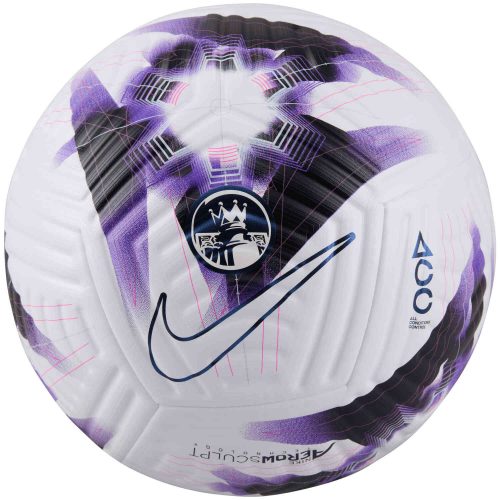 Nike EPL Flight Soccer Ball - White & Fierce Purple with White