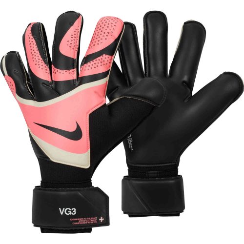 Nike Grip Goalkeeper Elite Goalkeeper Gloves - Black & Sunset Pulse with Black