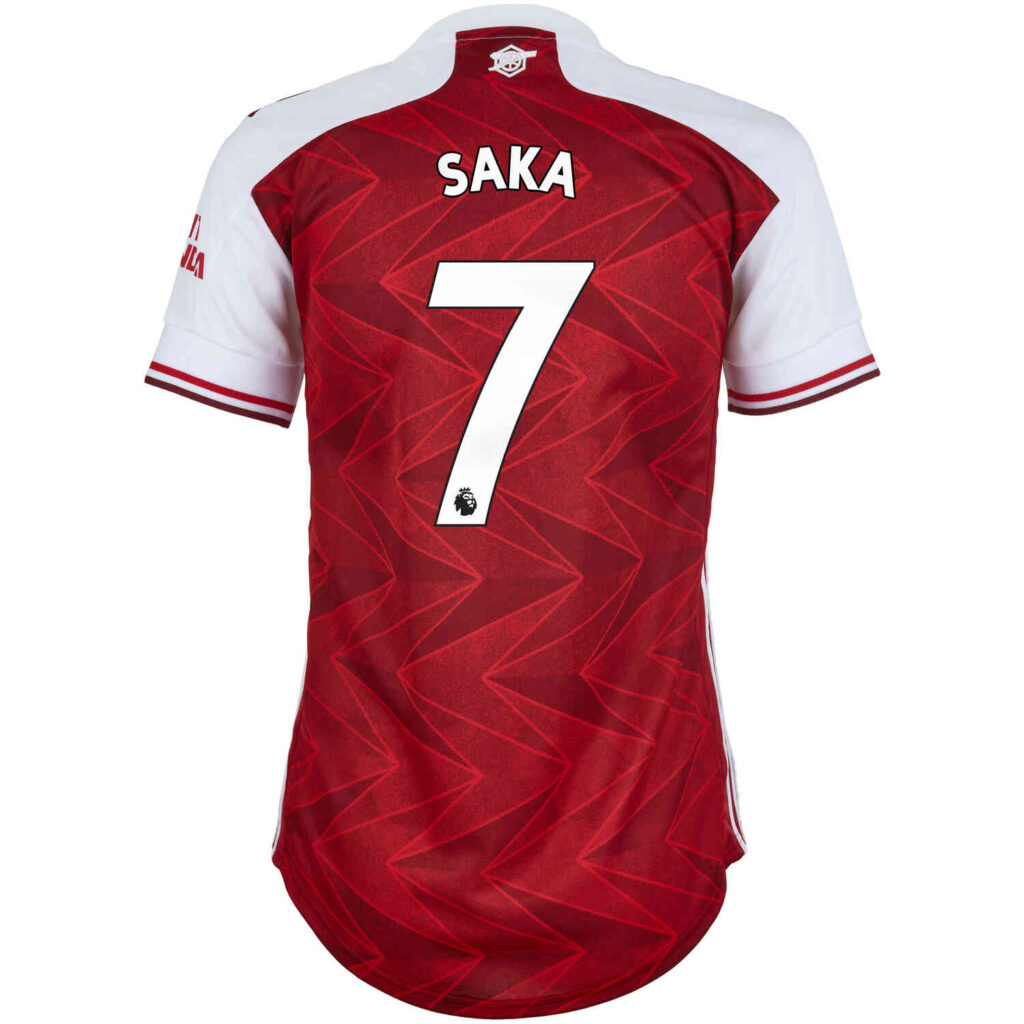 2020/21 Womens adidas Bukayo Saka Arsenal Home Jersey - SoccerPro