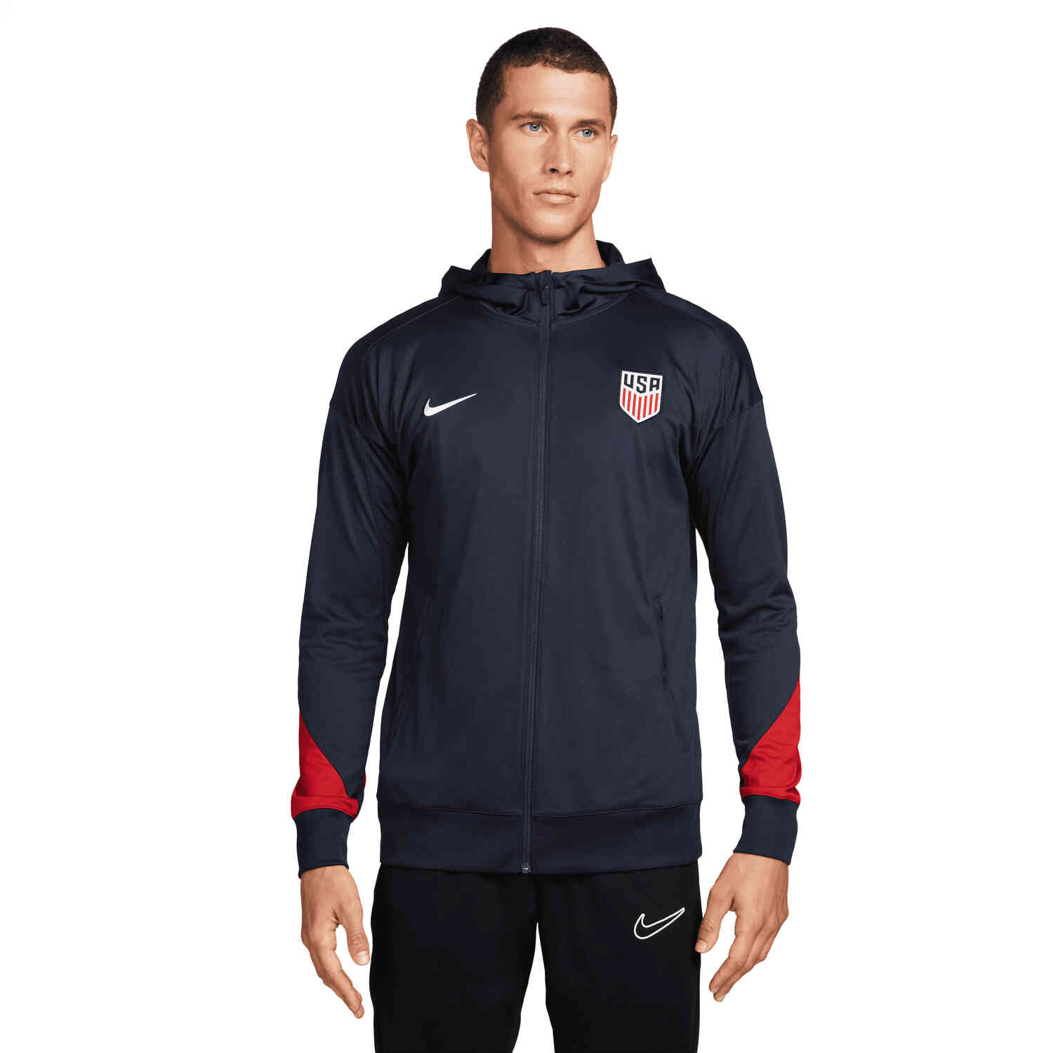 Nike USA Strike Jacket - Obsidian/Sport red/White - SoccerPro