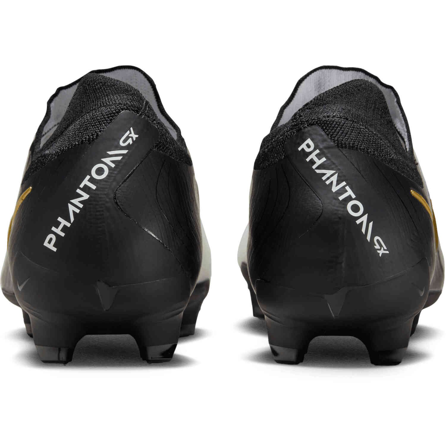 Nike Phantom GX II Pro FG - White & Black-Mtlc Gold Coin - SoccerPro