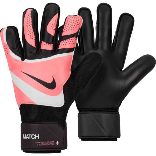 Nike Match Goalkeeper Training Goalkeeper Gloves - Black & Sunset Pulse with Black