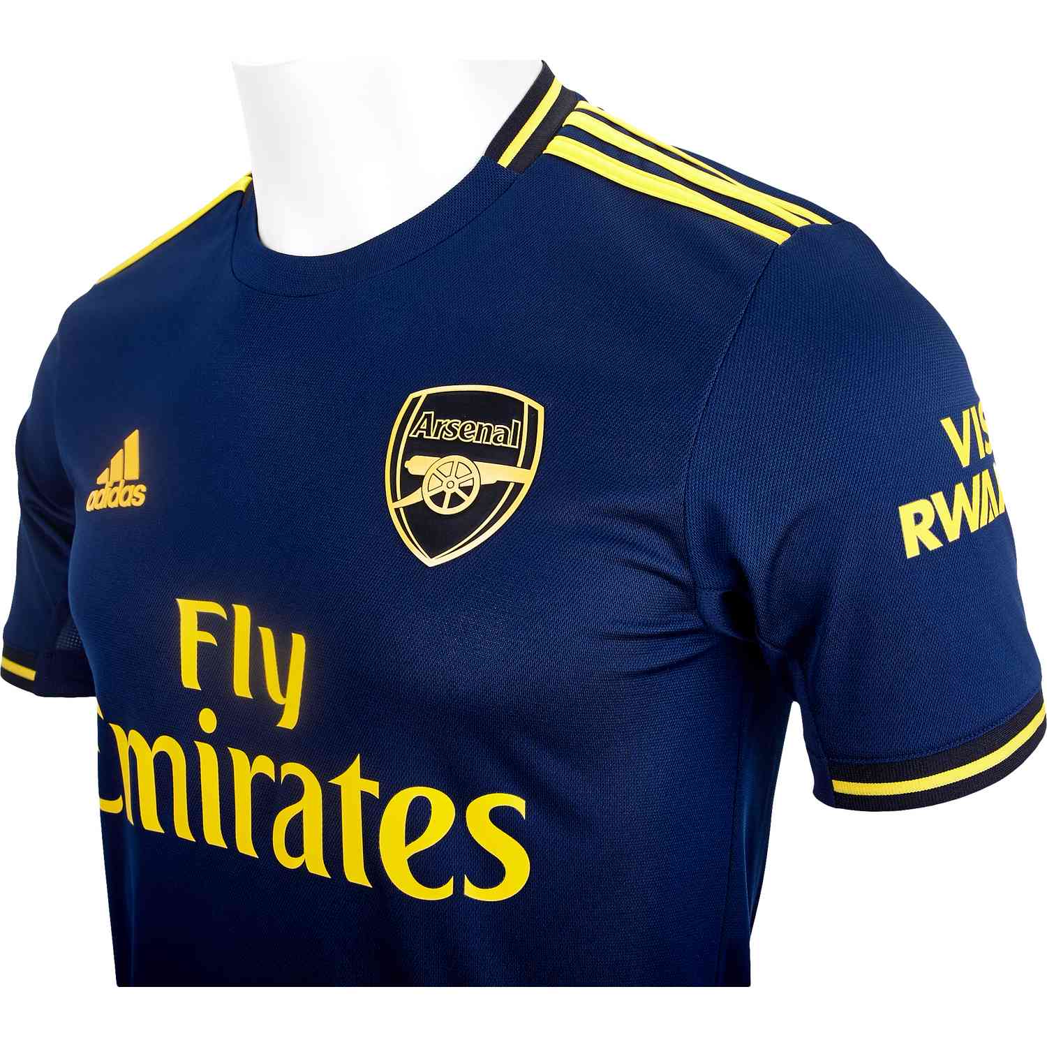 New Adidas Arsenal 2019/20 Men's Small 3rd Jersey Navy Blue Yellow Soccer S  NWT