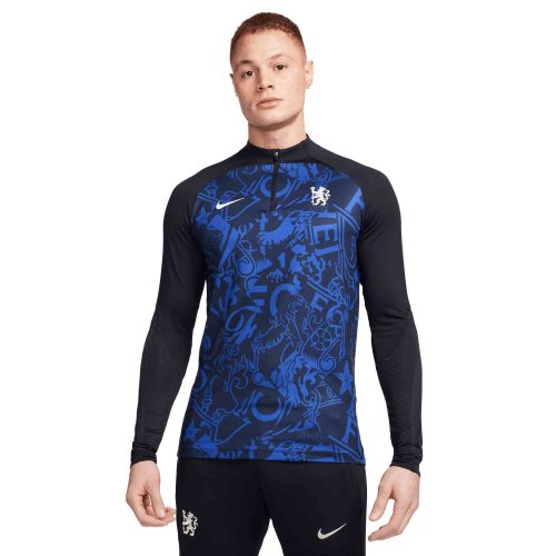 Nike Chelsea Strike Drill Top - Pitch Blue/Pitch Blue/Natural