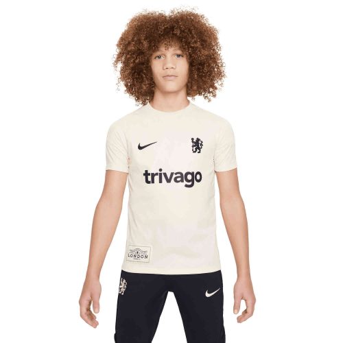 Kids Nike Chelsea Academy Tee - Natural/Pitch Blue